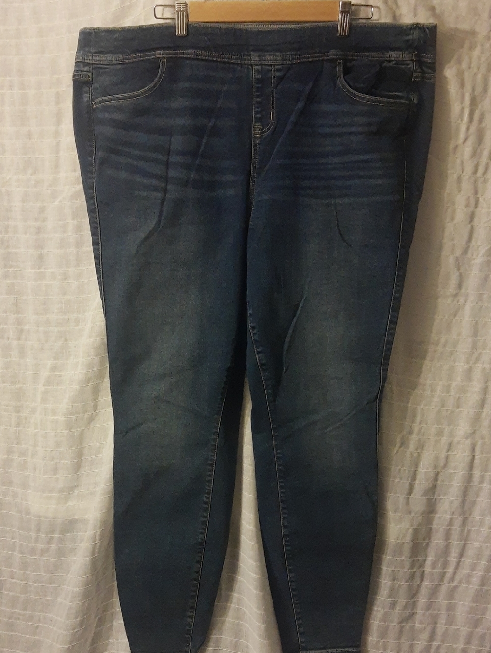 torrid Medium Blue Skinny Jeans with Subtle Whiskering